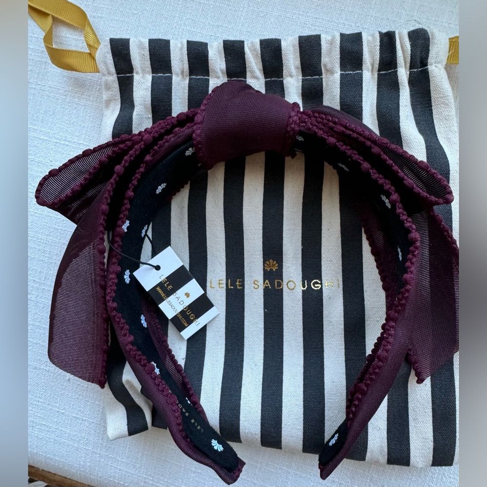 Lele Sadoughi Shirley Headband in burgundy
